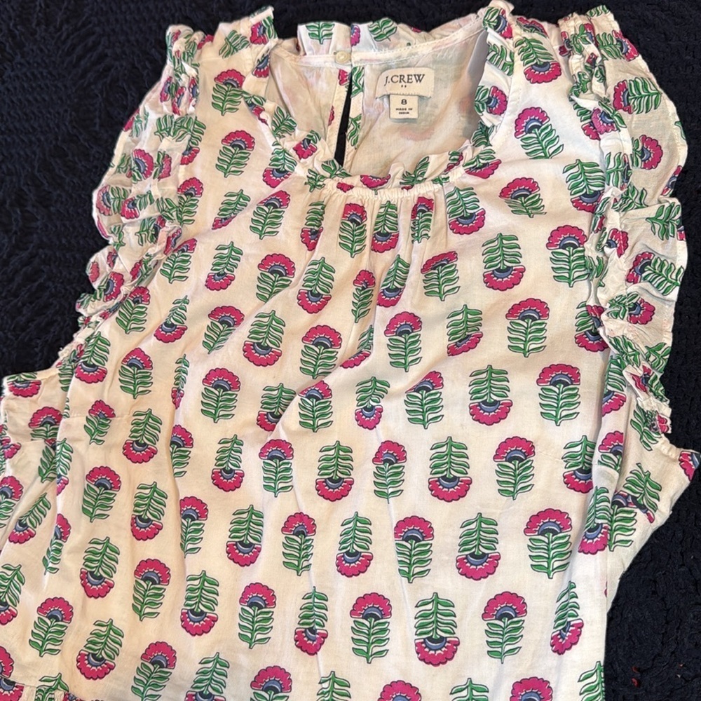 J Crew dress with flowers, women’s size 8 - Picture 4 of 15